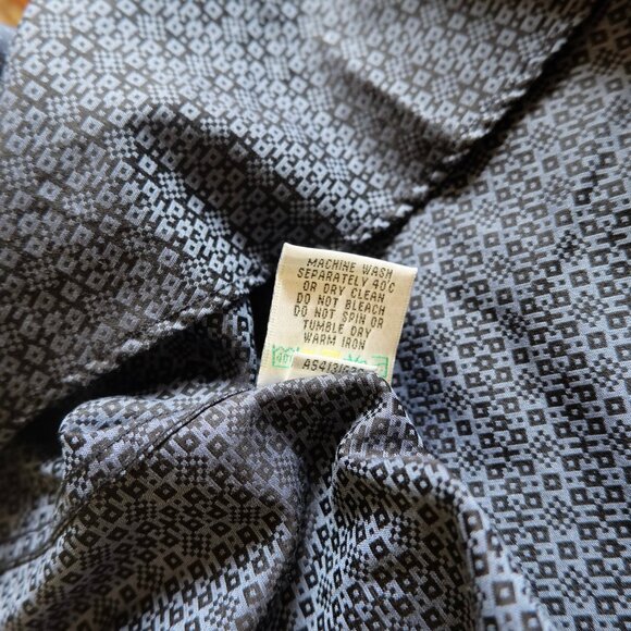 BULGATCHI XL Blue Shirt Reversible Flip Cuff Mens Long Sleeve Cotton Luxury NWT - Picture 4 of 4